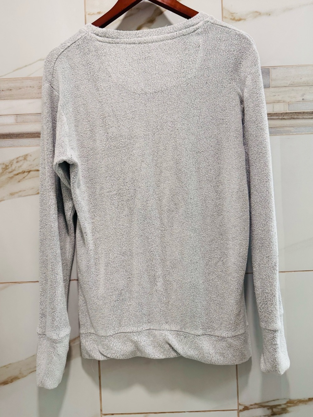 Royce Brand RELAX Graphic Sweatshirt Grey Cozy Textured Fleece Pullover Size M - Picture 6 of 13